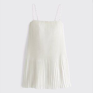Abercrombie & Fitch The A&F Giselle Faux Pearl Pleat Release Mini Dress